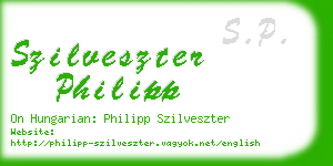 szilveszter philipp business card